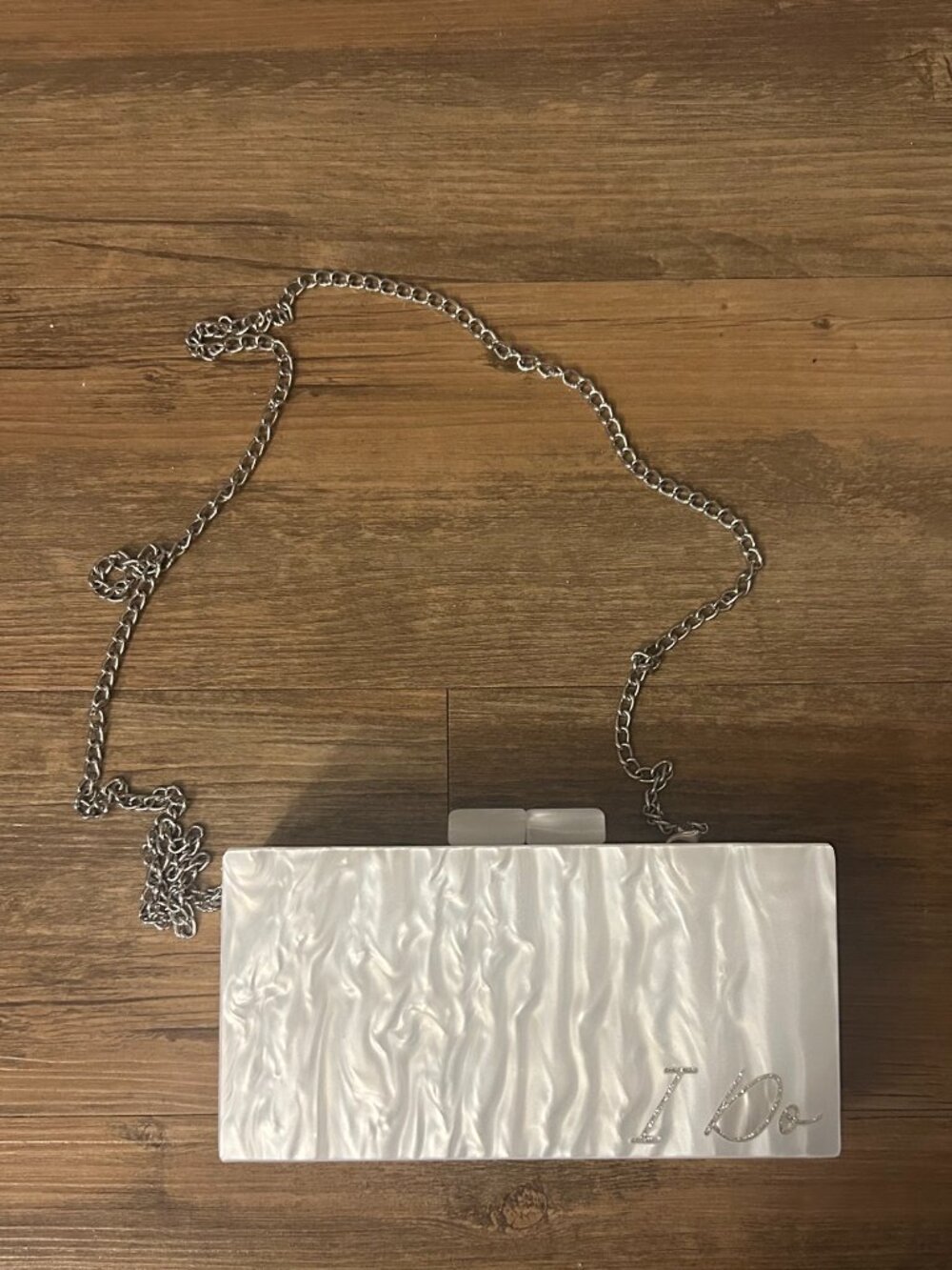 Rae of Light Acrylic "I Do" Purse with Detachable Chain